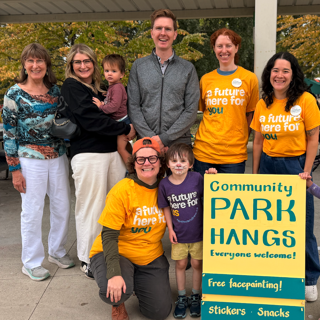 Volunteers supporting Andrew's campaign
